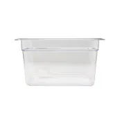 Omcan USA 80053 1/4 Size Clear Polycarbonate Pan, 10-7/16" x 6-3/8" x 5-7/8" Deep, NSF 1 image