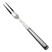 Omcan USA 80147 Carving Fork - 11" Two-Tine Stainless Steel Fork with Full-Length Handle, Cutlery 1 image