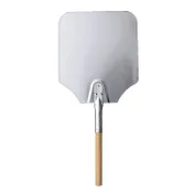 Omcan USA 80249 Pizza Peel - Rectangular 12" x 14" Aluminum Blade, 26" L Wood Handle, 20"-29" Reach 1 image