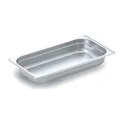 Omcan USA 80267 Stainless Steel Steam Table Pan, 1/3 Size, 6-7/8" x 12-3/4" x 2-1/2" Deep, NSF 1 image