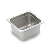 Omcan USA 80278 Stainless Steel Steam Table Pan - 1/6 Size, 6-7/8" x 6-5/16" x 4" Deep, Solid, NSF 1 image