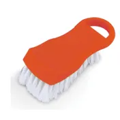 Omcan USA 80504 Cutting Board Brush, 6" Red Plastic Utility Brush with Looped Handle - 1/Each 1 image