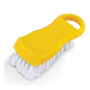 Omcan USA 80505 Cutting Board Brush, 6" Utility Brush, Yellow Plastic Construction, Looped Handle 1 image