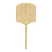 Omcan USA 80608 Pizza Peel - 18" x 18" Square Wood Blade, 42" Length, Tapered Wood Handle 1 image