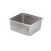Omcan USA 80615 Steam Table Pan, 2/3 Size Solid Stainless Steel, 13-7/8" x 12-2/3" x 6" Deep, NSF 1 image