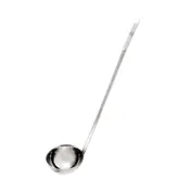 Omcan USA 80759 One-Piece Stainless Steel Ladle, 12-Oz, 9-15 Oz Range, Kitchen Spoon 1 image