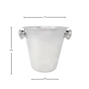 Omcan USA 80834 Wine Bucket - 4-Quart Stainless Steel Cooler with Knob Handles, Non-Insulated Service 1 image