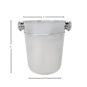Omcan USA 80836 Wine Bucket - 8-Quart Stainless Steel Cooler, Knob Handles, 5-9 Qt Capacity 1 image