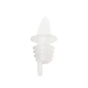 Omcan USA 80852 Free-Flow Clear Plastic Liquor Pourer, 12/Pack, No Collar, Bartending Supplies 1 image