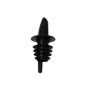Omcan USA 80854 Free Flow Liquor Pourer, 12/Pack, Black Plastic Spout, No Collar, Bartending Supplies 1 image