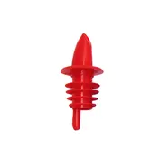 Omcan USA 80855 - Red Plastic Free-Flow Liquor Pourer, No Collar, 12 per Pack, Durable Plastic Construction, 1 image