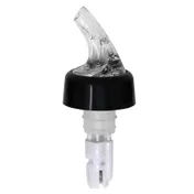 Omcan USA 80885 2 Oz Plastic Liquor Pourer With Collar, Clear Spout And White Tail, 12/Pack 1 image