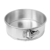 Omcan USA 81106 Springform Cake Pan - 9" Diameter x 3" Deep Round Aluminum, Uncoated, 7"-9" 1 image