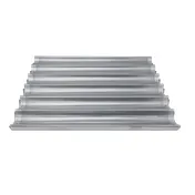 Omcan USA 81116 Baguette Pan, Six 26" x 2-7/16" Compartments, 18" x 26" x 1-1/5" OA, Glazed Aluminum 1 image