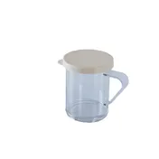 Omcan USA 81168 Dredge Shaker, 10-Oz Beige Lid PC, 1.2 mm Perforated Top, Handle, NSF 1 image