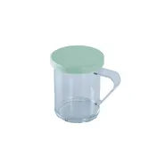 Omcan USA 81169 Dredge Shaker, 10-Oz Green Lid With 0.6mm Fine Perforations, Polycarbonate, Handle 1 image