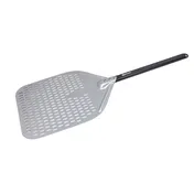 Omcan USA 81187 Pizza Peel - Rectangular 14" x 17-3/4" Anodized Aluminum Blade, 38" Length, Handle 1 image
