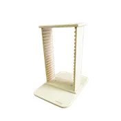 Omcan USA 81229 - 20-Slot Beech Plywood Display Riser, 10.8" x 15.6" x 16.9"H, 5 Tier, Natural 1 image