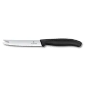 Victorinox 6.7863 Utility Knife - 4.25" Serrated Steel Blade Tomato Fork-Tip Black Poly Handle 3"-4" 1 image