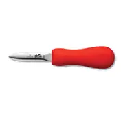 Victorinox 7.6399.2 Oyster Clam Knife - Providence Style, 2-3/4" Blade, Red Plastic Supergrip Handle 1 image