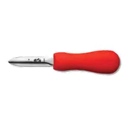 Victorinox 7.6399.3 Oyster & Clam Knife, New Haven Style, 2-3/4" Blade, Red Supergrip Plastic Handle 1 image