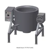 Therma-Tek TT-TTFJ-T-G30G 30 Gallon Floor Tilting 2/3 Steam Jacketed Gas Kettle, 131.400 BTU 1 image