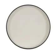 Cal-Mil 22013-10-13103 Hudson 10" Bowl, Raised Rim, Matte Black & Ivory, Melamine, Round 1 image