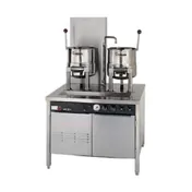 Groen 142842 15 Gallon Floor Tilting 2/3 Steam Jacketed Electric Kettle w/ 54" Cabinet Assembly 1 image