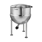 Groen FT-60 60 Gallon Floor Stationary 2/3 Steam Jacketed Direct Steam Kettle w/ Tri-Leg Base 1 image