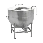 Legion LT-80 80 Gallon Floor Stationary 2/3 Steam Jacketed Direct Steam Kettle w/ Tri-Leg Base 1 image
