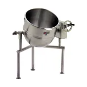 Legion TWT-60 60 Gallon Floor Tilting 2/3 Steam Jacketed Direct Steam Kettle w/ Tri-Leg Base 1 image