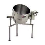 Legion TWT-80 80 Gallon Floor Tilting 2/3 Steam Jacketed Direct Steam Kettle w/ Tri-Leg Base 1 image