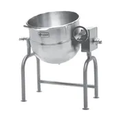 Legion TWU-30 30 Gallon Floor Tilting 2/3 Steam Jacketed Direct Steam Kettle w/ Quad-Leg Base 1 image