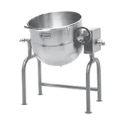 Legion TWU-40 40 Gallon Floor Tilting 2/3 Steam Jacketed Direct Steam Kettle w/ Quad-Leg Base 1 image