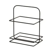 Cal-Mil 25201-2-13 Tiered Display Stand - 10.25" x 14.25" x 17.25", Black Two-Tier Wire Frame 2 image