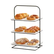 Cal-Mil 25201-3-13 Tiered Display Stand - 10.25" x 14.25" x 21" H, 3-Tier Black Wire Frame 1 image