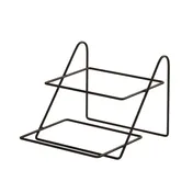 Cal-Mil 25202-1012-13 Tiered Display Stand, Rectangular, Two-Tier, Black Wire Frame 2 image