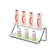 Cal-Mil 25202-620-13 Display Stand, 22.25" x 10" x 8.25" H, Two-Tier Rectangular Wire Frame, Black 1 image
