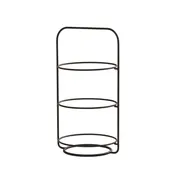 Cal-Mil 25204-10-13 Logan Plate Display Stand, 11.75" Round, 3-Tier, Wire Frame, Black 2 image