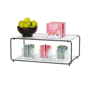 Cal-Mil 25208-1220-13 Tiered Wire Display Stand, Black, Two-Tier Logan Frame 1 image