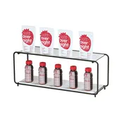 Cal-Mil 25208-620-13 Two-Tier Wire Display Stand, 23.75" L x 7.5" W x 9.25" H, Black, Rectangular 1 image
