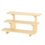 Cal-Mil 25230-93 Tiered Display Stand, 3-Tier Modular Wood, 29" x 18.5" x 15.25" H, Natural 2 image