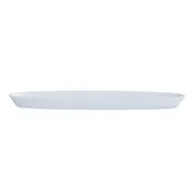 Cal-Mil 26143-922-15 Oval Melamine Serving Platter, 22" x 9" x 1.5" Matte White Cove Design 2 image