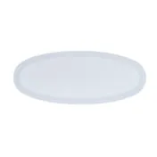 Cal-Mil 26143-922-15 Oval Melamine Serving Platter, 22" x 9" x 1.5" Matte White Cove Design 1 image