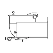 Legion LTWC-30 30 Gallon Wall Mount Stationary 2/3 Steam Jacketed Direct Steam Kettle, Wall Console 1 image