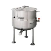 Cleveland KDL40 40 Gallon Floor Stationary 2/3 Steam Jacketed Direct Steam Kettle w/ Tri-Leg Base 1 image