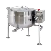 Cleveland KDL40TSH 40 Gallon Floor Tilting Full Steam Jacketed Direct Steam Kettle w/ Tri-Leg Base 1 image