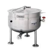 Cleveland KDL60SH 60 Gallon Floor Stationary Full Steam Jacketed Direct Steam Kettle w/ Tri-Leg Base 1 image