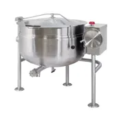 Cleveland KDL60TSH 60 Gallon Floor Tilting Full Steam Jacketed Direct Steam Kettle w/ Tri-Leg Base 1 image