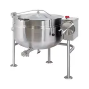 Cleveland KDL80TSH 80 Gallon Floor Tilting Full Steam Jacketed Direct Steam Kettle w/ Tri-Leg Base 1 image